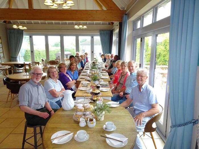 Volunteers enjoying Afternoon Tea